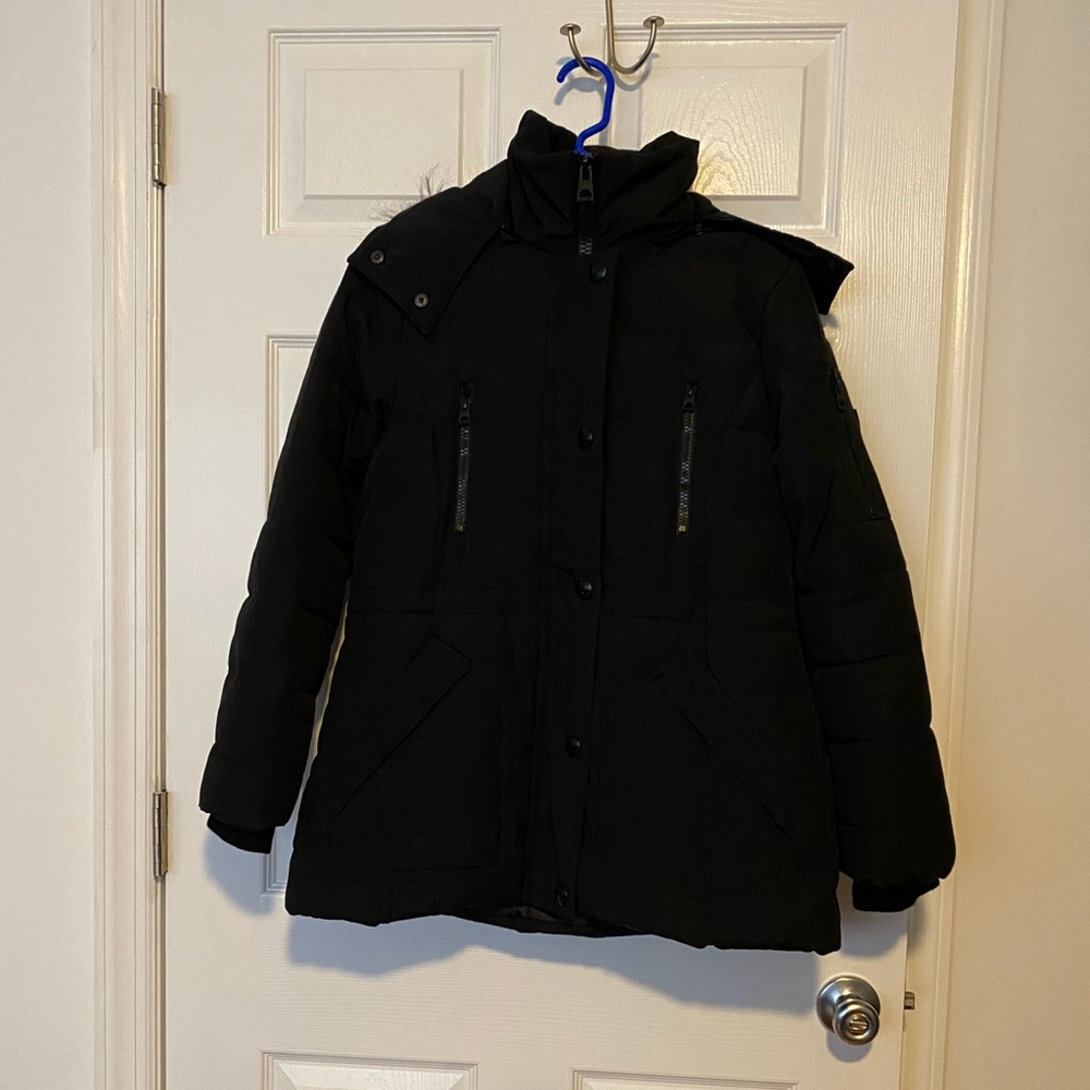 Guess faux fur hooded coat